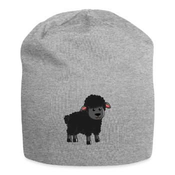 Mouton noir Agneau Agneau Mouton Mouton Berger - Bonnet en jersey - gris chiné - Devant