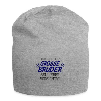 großer Bruder - Jersey-Beanie - Grau meliert - Vorne