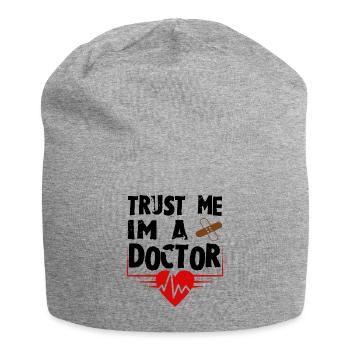 Am doctor - Jersey Beanie - heather grey - Front