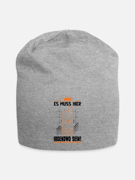 Es muss hier irgendwo sein Geocacher Geocache - Jersey-Beanie - Grau meliert