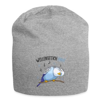 Wellensittich - Jersey-Beanie - Grau meliert - Vorne