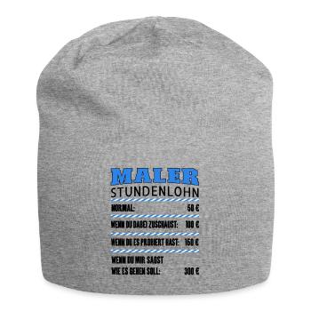 Maler und Lackierer - Maler Stundenlohn - Jersey-Beanie - Grau meliert - Vorne