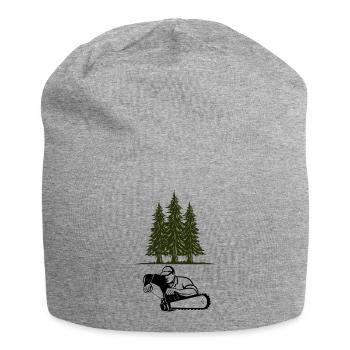Kettensäge Axt Förster Holzfäller Säge Kette - Jersey-Beanie - Grau meliert - Vorne