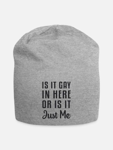 Gay Gay Gay Gay Idée cadeau Gay - Bonnet en jersey - gris chiné