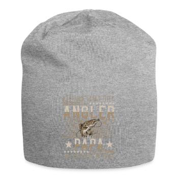 Zwei Titel Angler und Papa Vatertag Angeln Fische - Jersey-Beanie - Grau meliert - Vorne