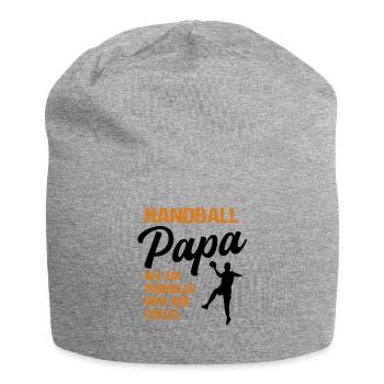Handballer Papa Handball Sportler Geschenk Herren - Jersey-Beanie - Grau meliert - Vorne