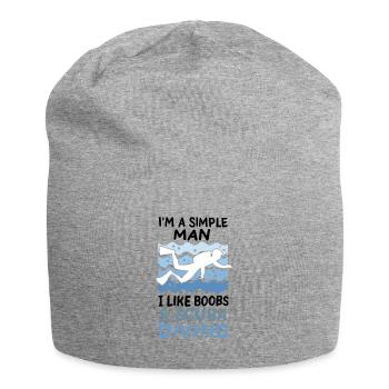 Scuba Diving Boobs And Scuba Diving - Jersey Beanie - heather grey - Front