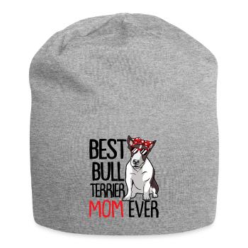 Bull terrier - Bonnet en jersey - gris chiné - Devant