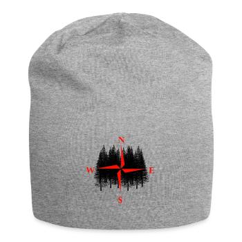 Wald Natur Wildnis Expedition Wandern Richtung - Jersey-Beanie - Grau meliert - Vorne