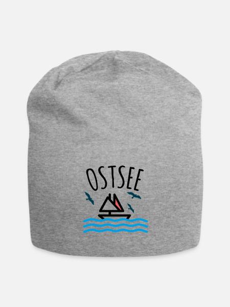 Ostsee - Jersey-Beanie - Grau meliert
