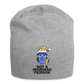 Le lève-tôt Hibou Dormir - Bonnet en jersey - gris chiné - Devant