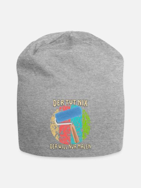MALER DER TUT NIX DER WILL NUR MALEN - Jersey-Beanie - Grau meliert