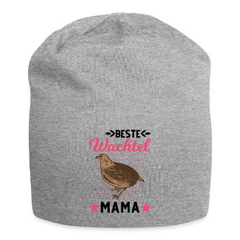Beste Wachtel Mama Wachtelzüchter Wachtelhenne - Jersey-Beanie - Grau meliert - Vorne