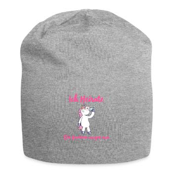 Einhorn JGA Ich Heirate - Die Anderen Saufen Nur - Jersey-Beanie - Grau meliert - Vorne
