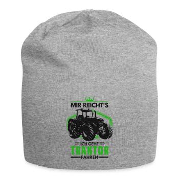 Mir reicht's Ich gehe Traktor fahren Traktorfahrer - Jersey-Beanie - Grau meliert - Vorne