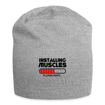 Installing Muscles - Jersey Beanie - heather grey - Front