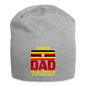 Ugandan Dad Uganda Flag for Father's Day - Jersey Beanie - heather grey - Front