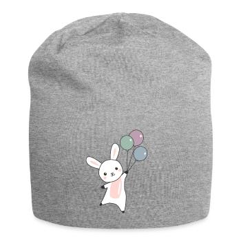 flies balloons top cute animals for children - Jersey Beanie - heather grey - Front
