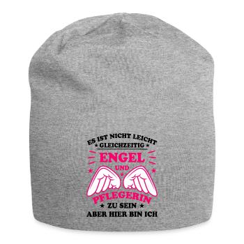 Pflegerin Pflege Lustiger Spruch Krank Geschenk - Jersey-Beanie - Grau meliert - Vorne