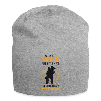Tuba Musiker Tubist Tubaspieler Geschenk - Jersey-Beanie - Grau meliert - Vorne