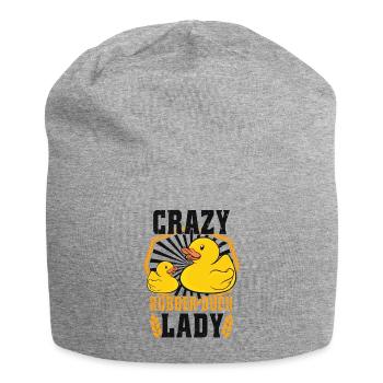 Crazy Rubber Duck Lady Rubber Ducks - Jersey Beanie - heather grey - Front