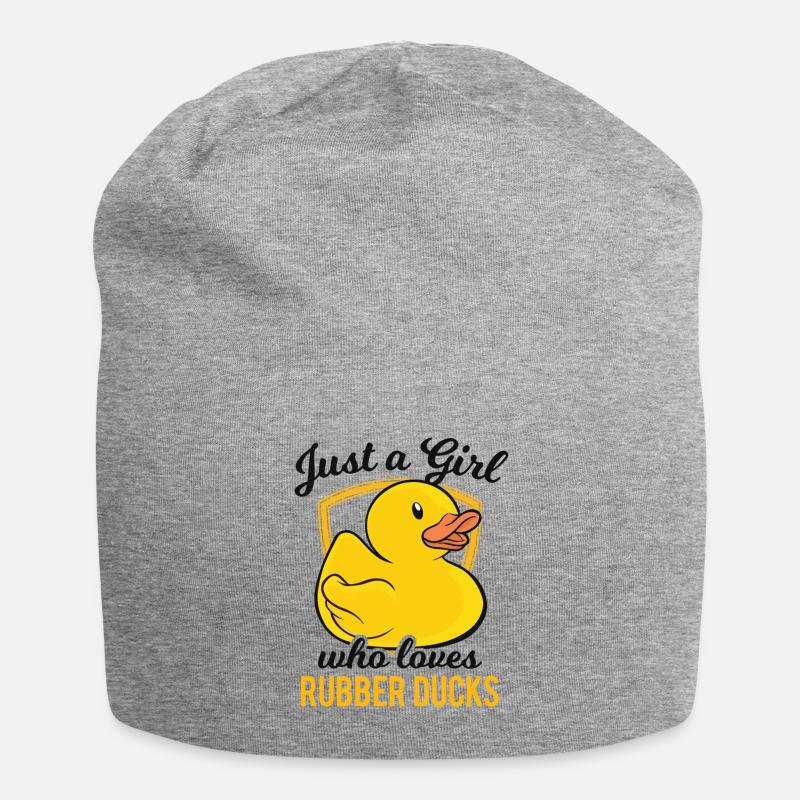 Caoutchouc Juste une fille qui aime Rubber ducks - Bonnet en jersey - gris chiné