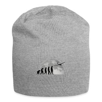 Segelflugzeug Evolution Mond Segelflieger - Jersey-Beanie - Grau meliert - Vorne