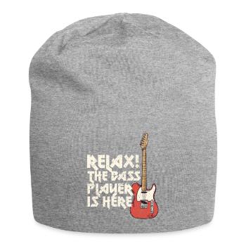 Relax the Bassplayer is here Bassist Bass Gift - Jersey Beanie - heather grey - Front