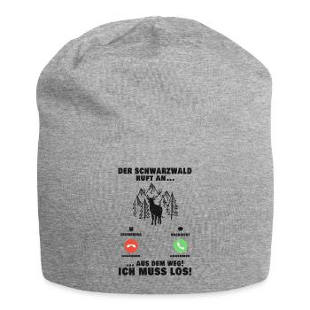 Schwarzwald Anruf Schwarzwälder Telefon Bollenhut - Jersey-Beanie - Grau meliert - Vorne