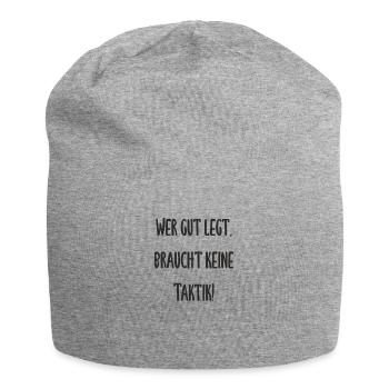 Boule - Wer gut legt braucht keine Taktik - Jersey-Beanie - Grau meliert - Vorne