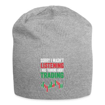 Day Trading Trader Stock Exchange Shares Bitcoin Cash Stock - Jersey Beanie - heather grey - Front
