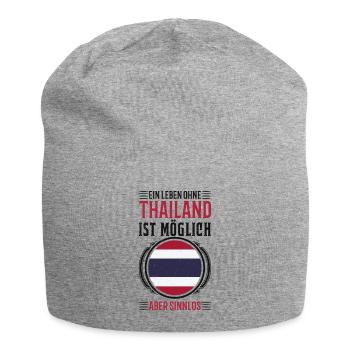 Thailand Urlaub Reise Geschenk - Jersey-Beanie - Grau meliert - Vorne