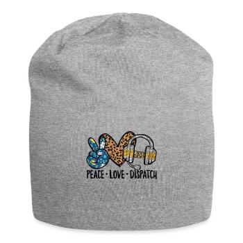 Peace Love Dispatch Shirt, Dispatcher Shirt, - Jersey Beanie - heather grey - Front