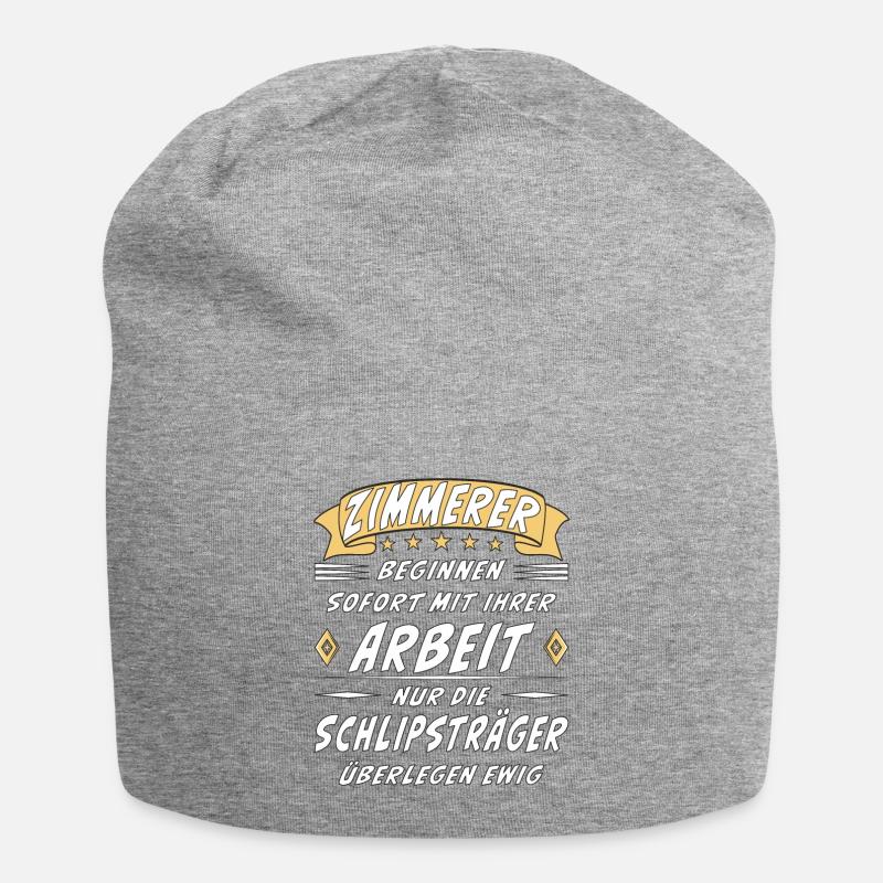 ZIMMERER BEGINNEN SOFORT - Jersey-Beanie - Grau meliert