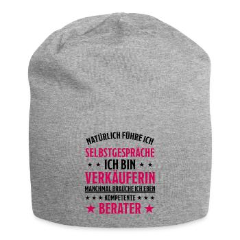 Verkäuferin Einzelhandel Lustiger Spruch Geschenk - Jersey-Beanie - Grau meliert - Vorne