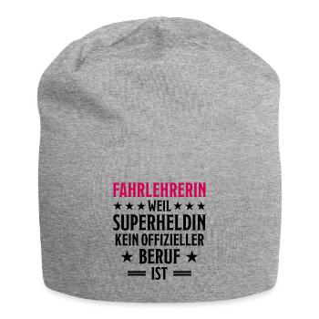 Fahrlehrerin Fahrschullehrerin Fun Spruch Geschenk - Jersey-Beanie - Grau meliert - Vorne