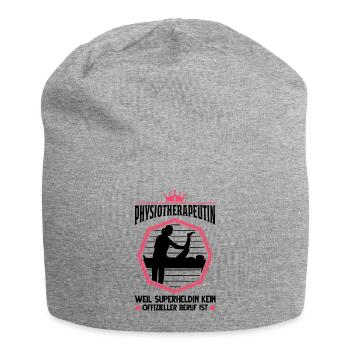 Physiotherapeutinin Superheld Physio Geschenk - Jersey-Beanie - Grau meliert - Vorne