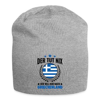 Der tut nix Der will nur nach Griechenland Kreta - Jersey-Beanie - Grau meliert - Vorne
