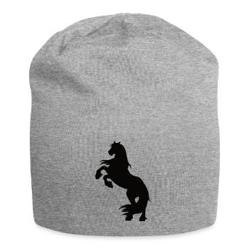 rising Frisian horse - Jersey Beanie - heather grey - Front