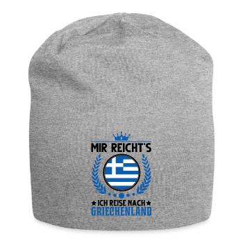 Mir reichts Ich reise nach Griechenland Kreta - Jersey-Beanie - Grau meliert - Vorne