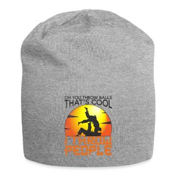 Jiu Jitsu Kampfsport Kampfkunst Karate Yudo - Jersey-Beanie - Grau meliert - Vorne