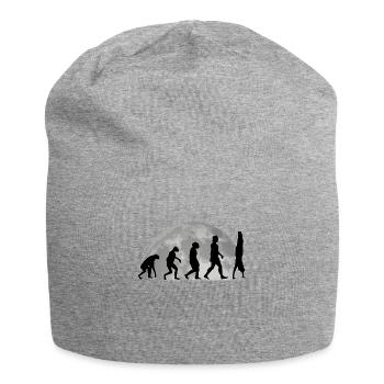 Handstand Evolution Mond Turnerin Turnverein - Jersey Beanie - heather grey - Front