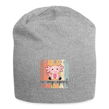 Axolotl Is My Spirit Animal - süße Axolotl vintage - Jersey-Beanie - Grau meliert - Vorne