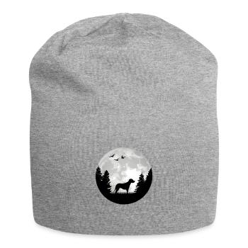 Brandlbracke Mond Bracke Hund Jagdhund - Jersey-Beanie - Grau meliert - Vorne