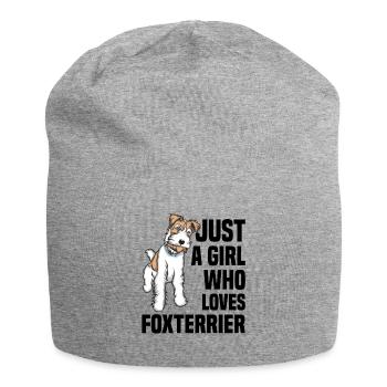 fox terrier - Jersey Beanie - heather grey - Front