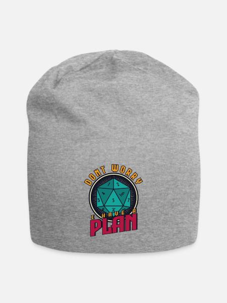 Rollenspiel W20 Würfel - Jersey-Beanie - Grau meliert