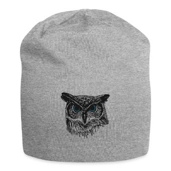 Owls Bird Motif Bird Owl Owl - Jersey Beanie - heather grey - Front