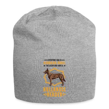 Hollandse Herder Schutzengel - Jersey-Beanie - Grau meliert - Vorne