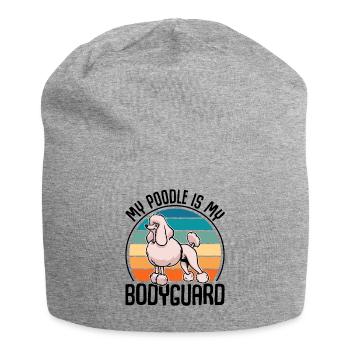 My Poodle Is My Bodyguard Caniche Cadeau - Bonnet en jersey - gris chiné - Devant