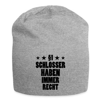 Schlosser Lustiger Spruch Beruf Schloss Geschenk - Jersey-Beanie - Grau meliert - Vorne